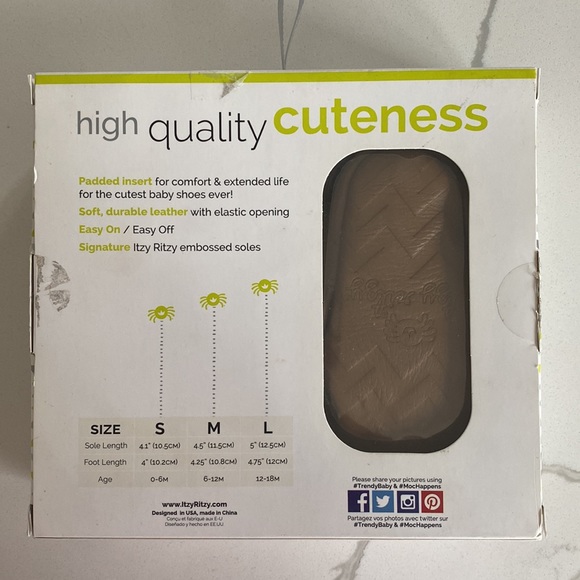 Itzy Ritzy Leather Baby Moccasins - Picture 5 of 5